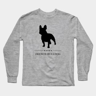 French Bulldog Black Silhouette Long Sleeve T-Shirt